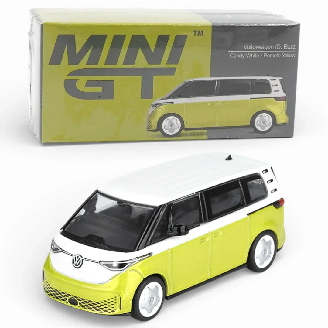Mini GT 1:64 Volkswagen ID. Buzz Candy White & Pomelo Yellow