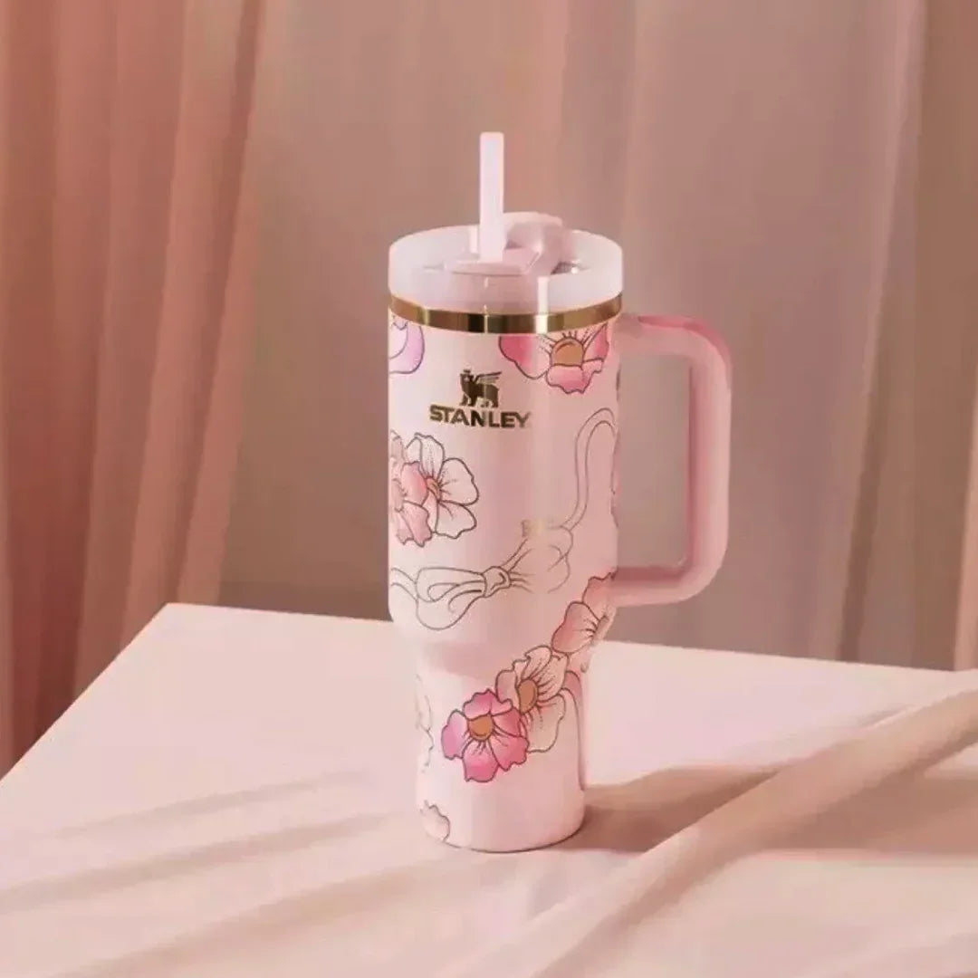 Stanley x Barbie™ ’80s Peaches ’N Cream Quencher – 40 Oz Retro-Chic Hydration with a Sweet Twist - Jaiman Toys