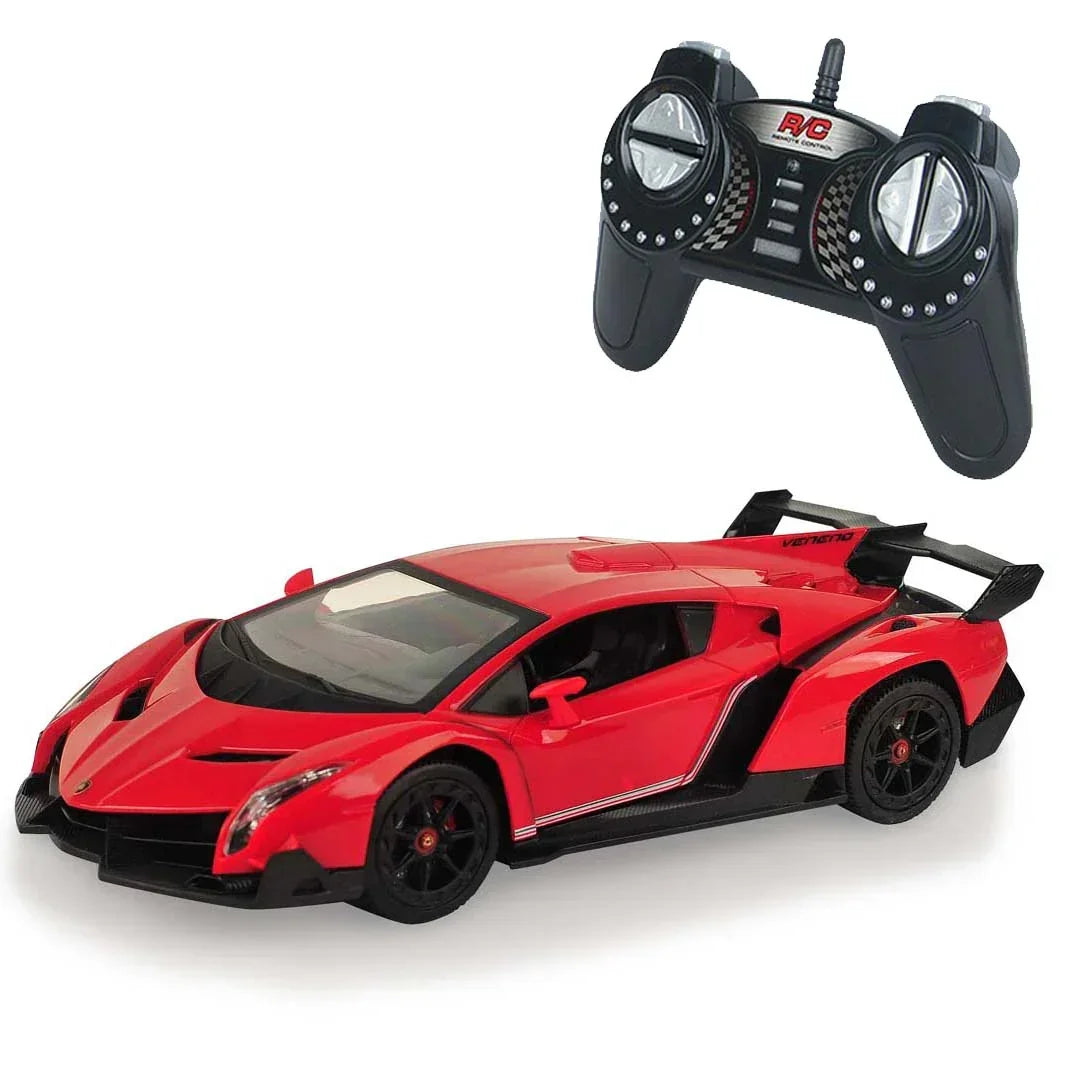 Lamborghini Veneno 1:18 R/C Supercar – High-Speed Remote Control, LED Lights & Rechargeable Power – Best Gift for Kids & Collectors! - Jaiman Toys