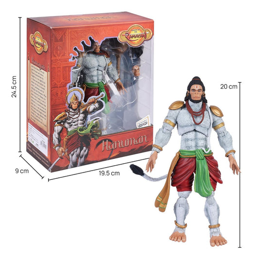 Legends of the Ramayan 1:12 Scale Hanuman Ji Collector Action Figure with Gada, Alternate Head & Interchangeable Hands
