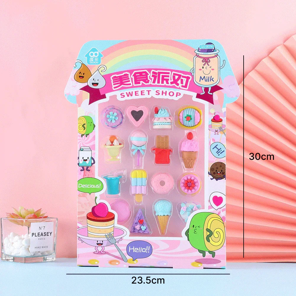 Hello! Delicious Dessert Theme Eraser Combo Set - Jaiman Toys