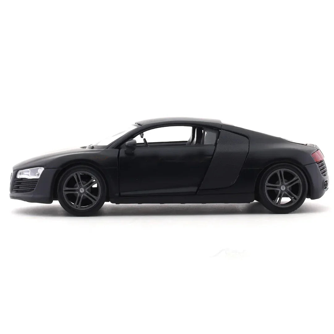 Maisto 1:24 Audi R8 Matte Black | Licensed Diecast Sports Car Model Collectible