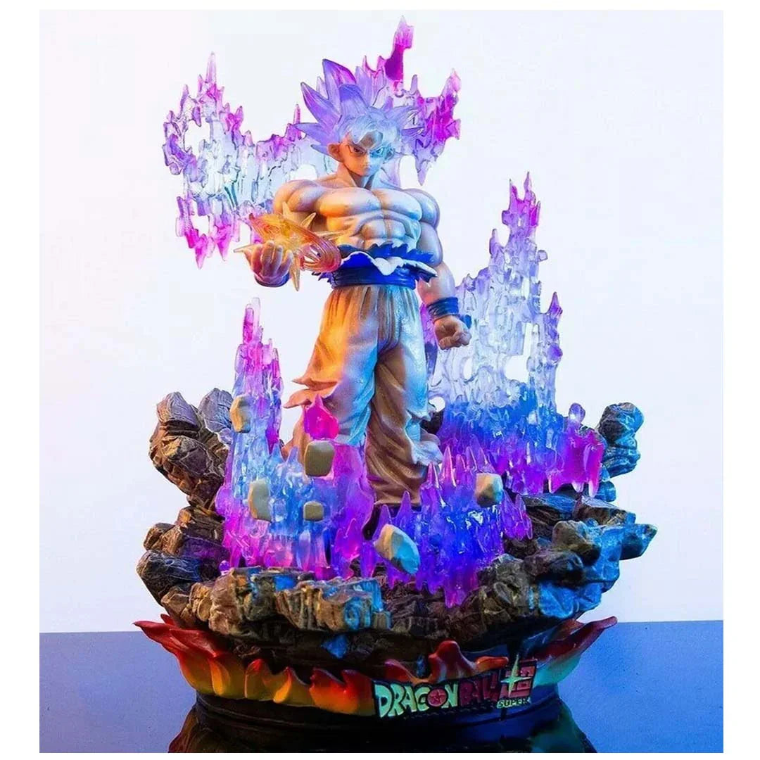 Ultimate Action Figure – Ultra Instinct Goku Limit Breaker Edition | Dragon Ball Super LED Base Anime PVC Statue (28cm) HW - Jaiman Toys
