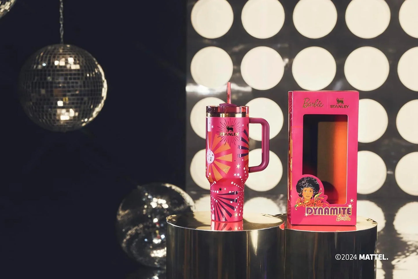 Stanley x Barbie™ ’80s Dynamite Quencher – 40 Oz Power-Pink Hydration with Vintage Vibes - Jaiman Toys