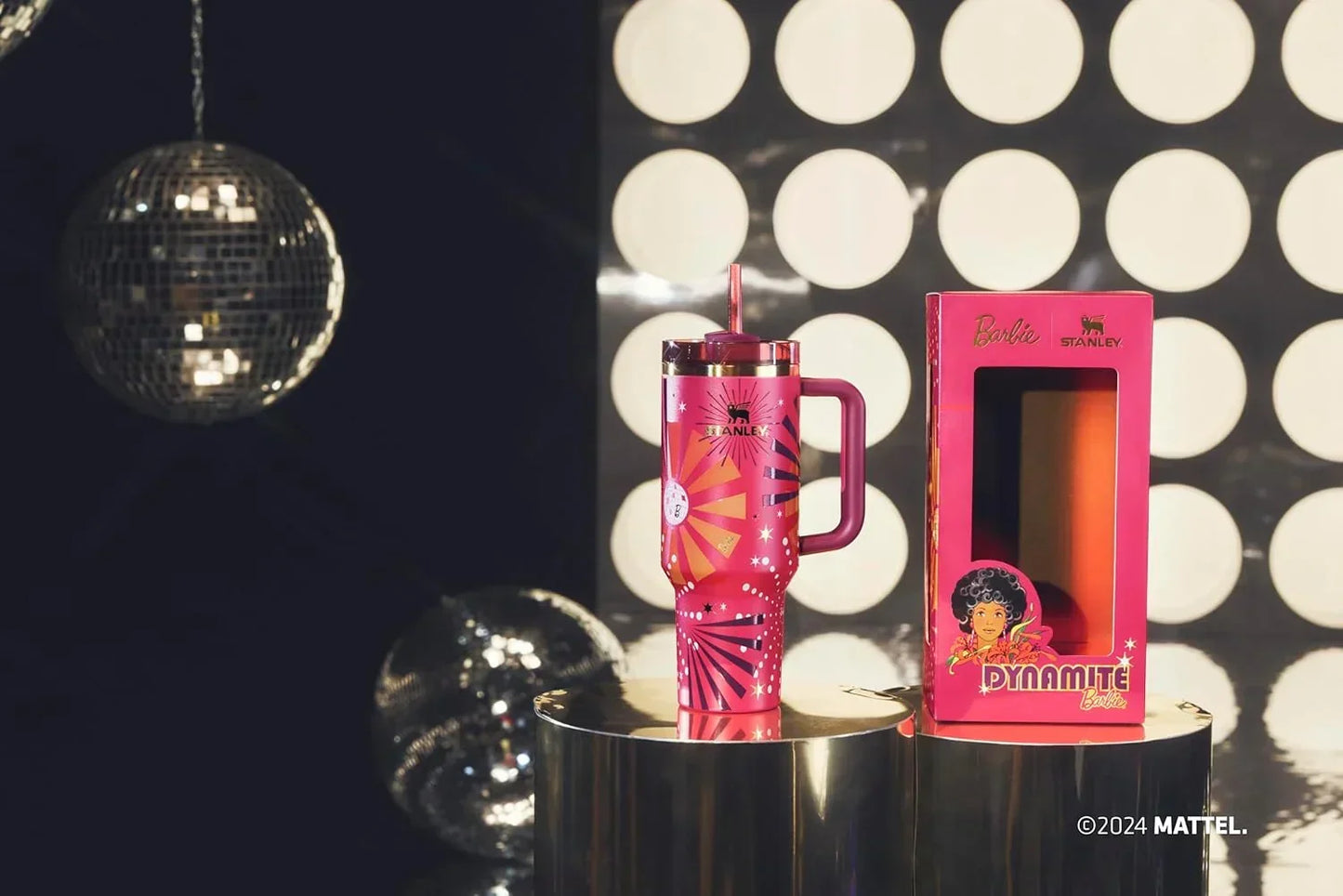 Stanley x Barbie™ ’80s Dynamite Quencher – 40 Oz Power-Pink Hydration with Vintage Vibes - Jaiman Toys
