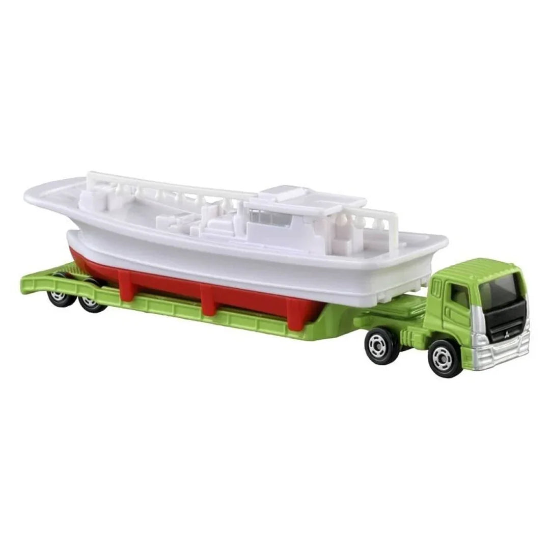Takara Tomy Tomica 150 MITSUBISHI FUSO SUPER GREAT FISHING BOAT TRANSPORTER - Jaiman Toys