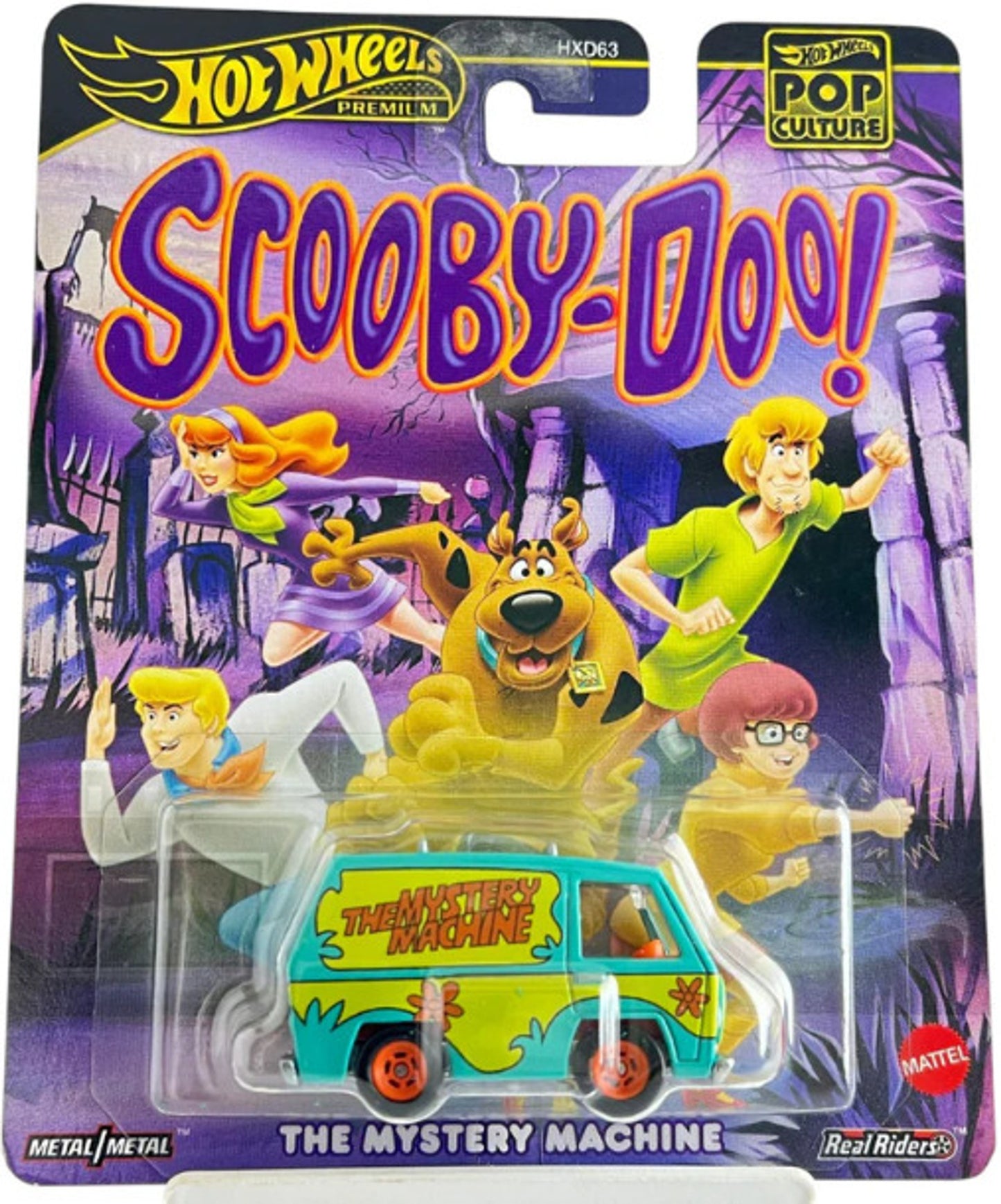 Hot Wheels Premium Pop Culture Combo Pack – Scooby-Doo The Mystery Machine + Mattel 80th Anniversary Kool Kombi Die-Cast Vehicles with Real Riders