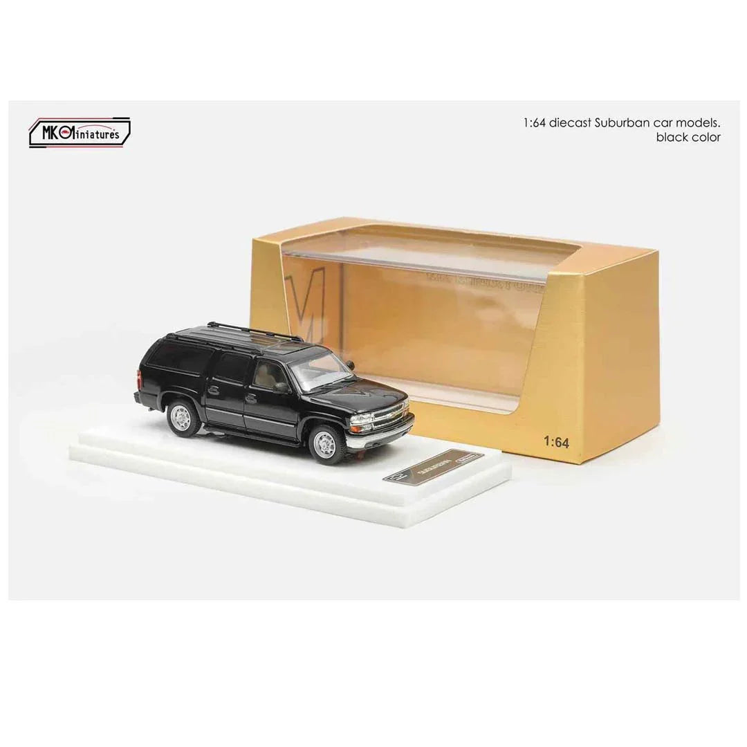 MK Miniatures 1/64 2003 Chevrolet Suburban – Black – Die-Cast Car Model - Jaiman Toys