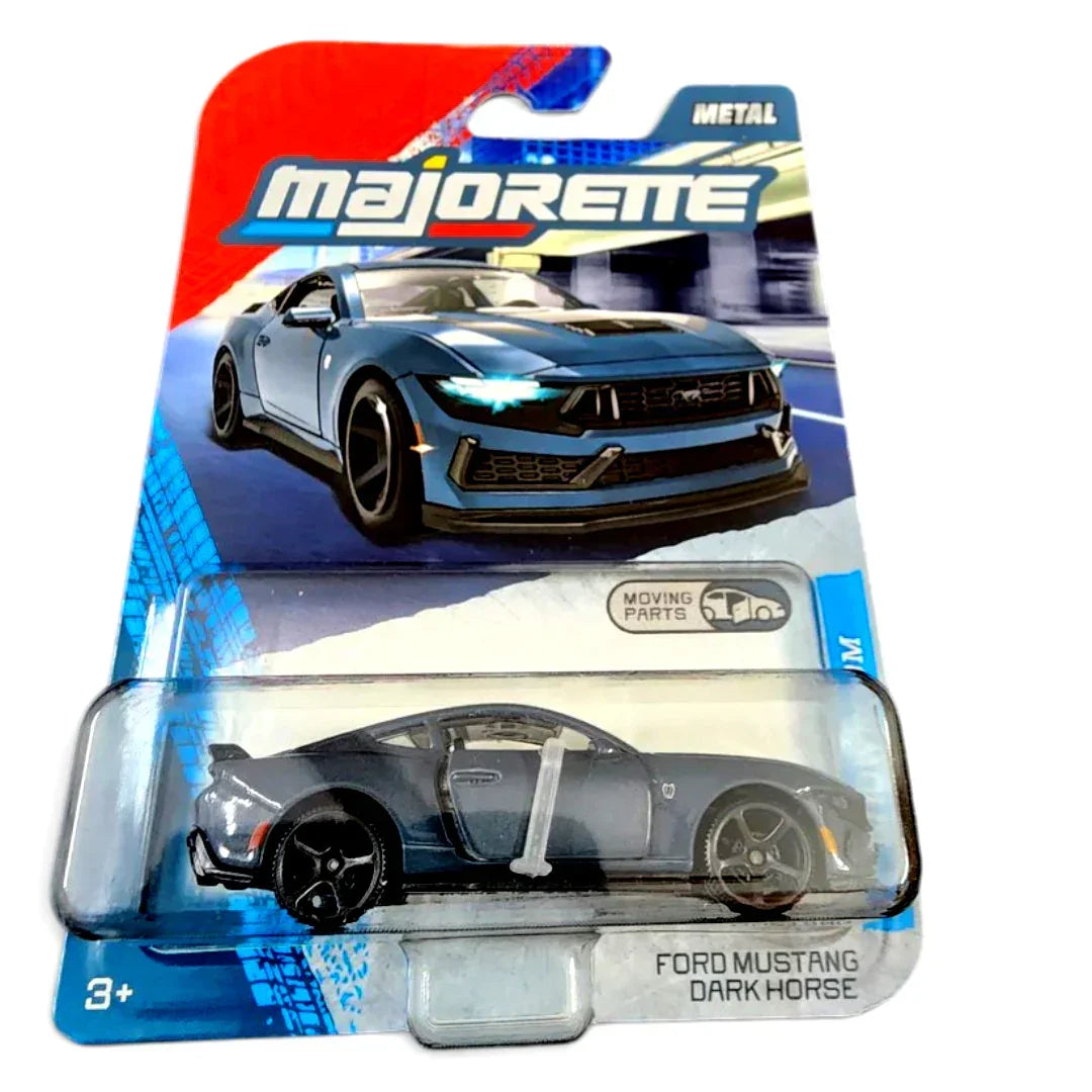 Majorette Ford Mustang Dark Horse 1:64 Scale Metal Diecast Car with Moving Parts | Official Licensed Model