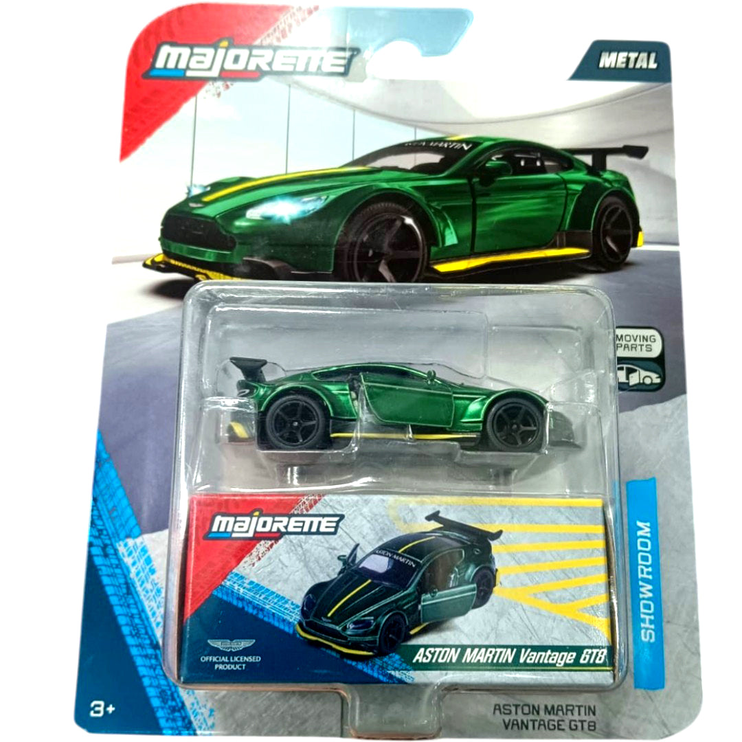 Majorette Aston Martin Vantage GT8 1:64 Die-Cast Car | Official Licensed Model | Metal Body with Moving Parts | Showroom Series | 3+