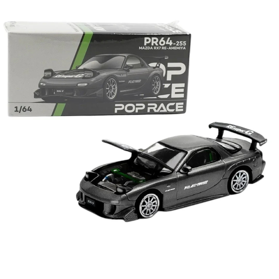 Pop Race PR64-255 Mazda RX-7 RE-Amemiya 1:64 Die-Cast Model Car