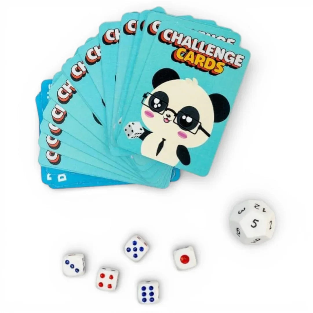 Dice 'n' Digits Math Learning Card Game with Challenge Cards and Dice Set, Educational Number Game
