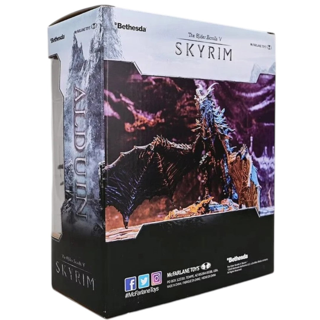 The Elder Scrolls V Skyrim Alduin Dragon Collectible Statue 10 Inch – Skyrim Dragon Display Figure with Themed Base