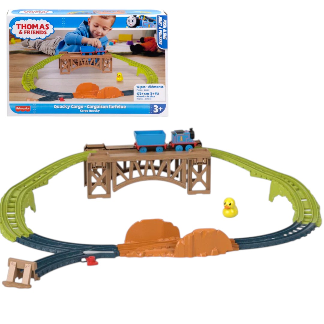 トーマス　ブリングス Fisher-Price Thomas & Friends Quacky Cargo Train Set – Push Along