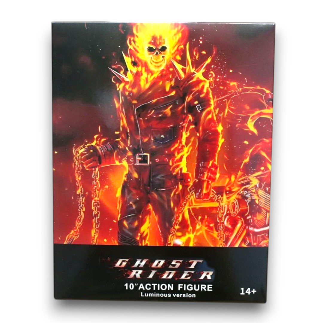 Ghost Rider Luminous Version 10-Inch Action Figure with Chain – Marvel Inspired Collectible Display Figure (14+)