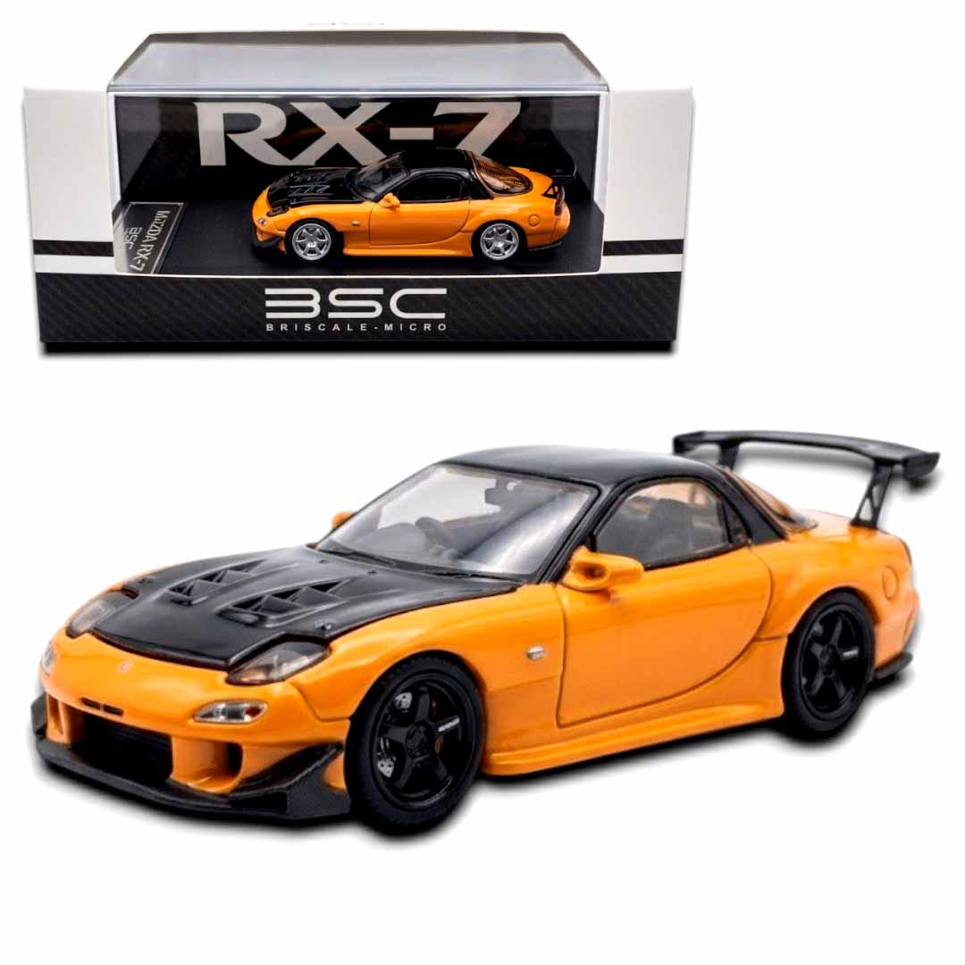 イグニッションモデル RX-7 オレンジ 1/64 BSC 1:64 Mazda RX-7 Diecast Model Car – Collectible Scale Car with
