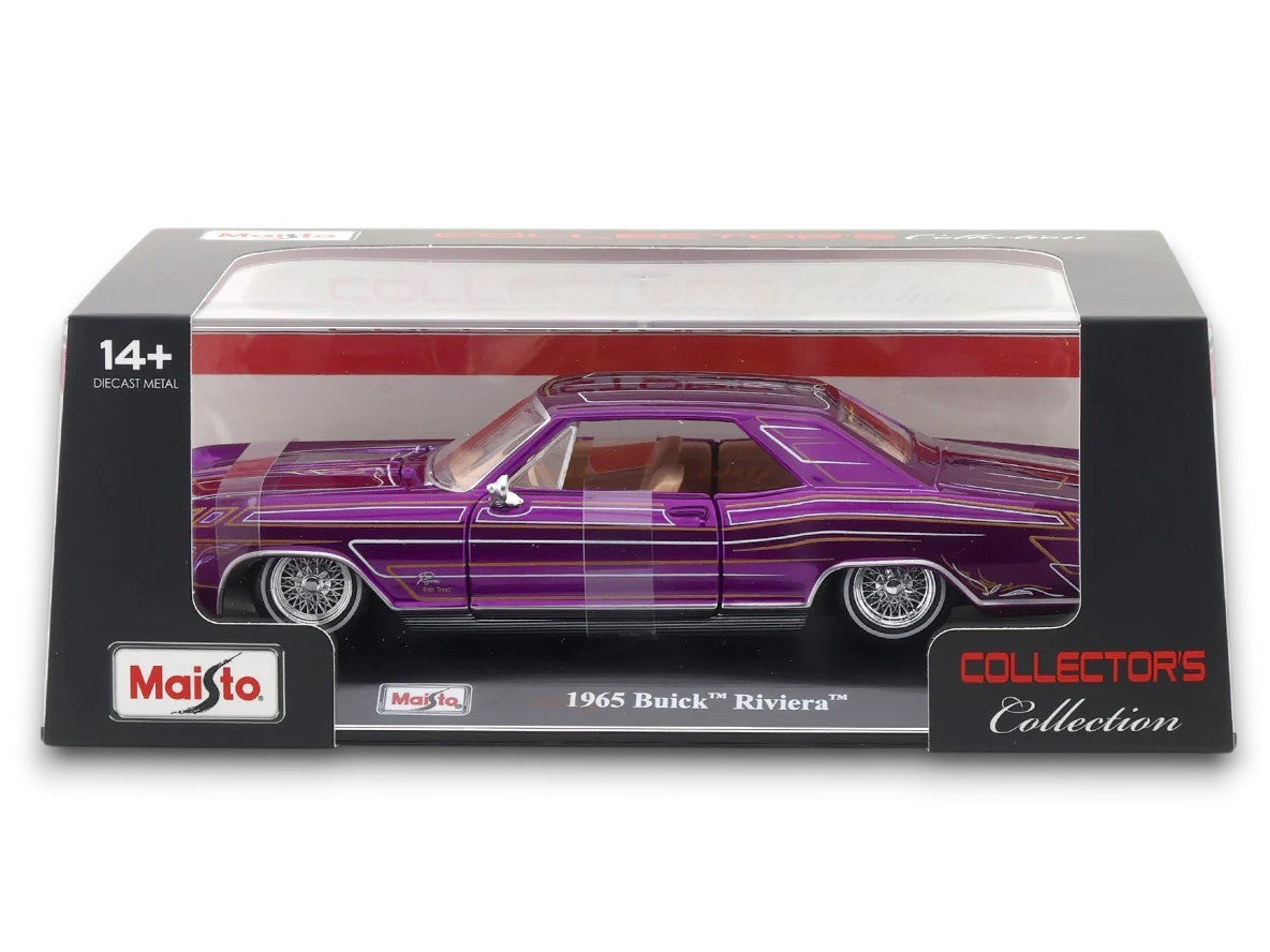 Maisto 1:24 1965 Buick Riviera Lowrider Die-Cast Car – Collector’s Edition Model