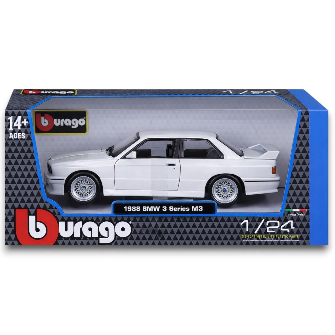 Bburago 1:24 1988 BMW 3 Series M3 (E30) Die-Cast Car β Classic Collector Model