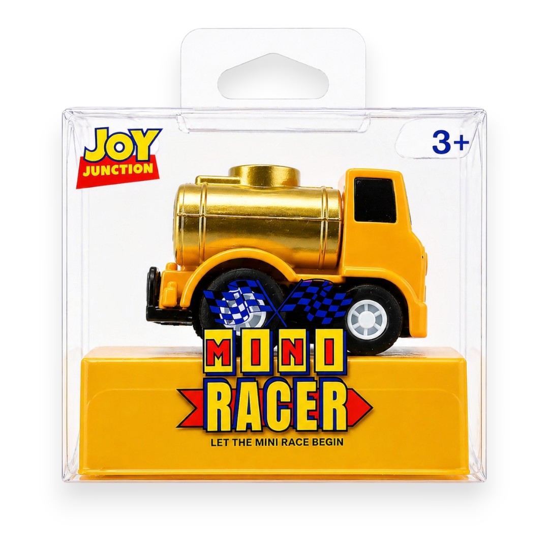 Joy Junction 1:64 Mini Racer Alloy Metal Tanker Truck Toy with Pull-Back Action – Mini Fuel Tanker Diecast Vehicle for Kids (3+ Years)