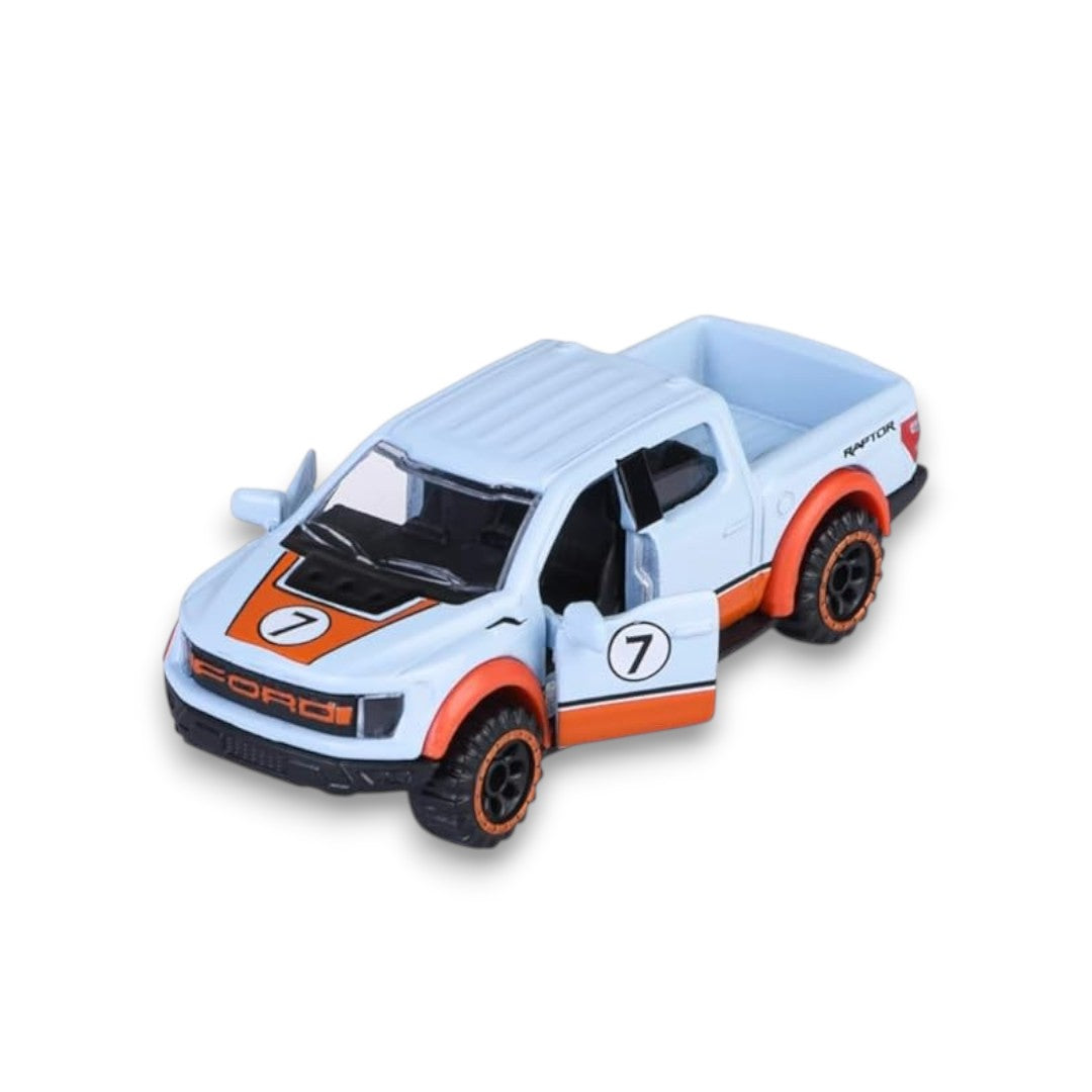 Majorette Ford F-150 Raptor Racing Cars Die-Cast Model | 1:64 Scale Collectible Pickup Truck