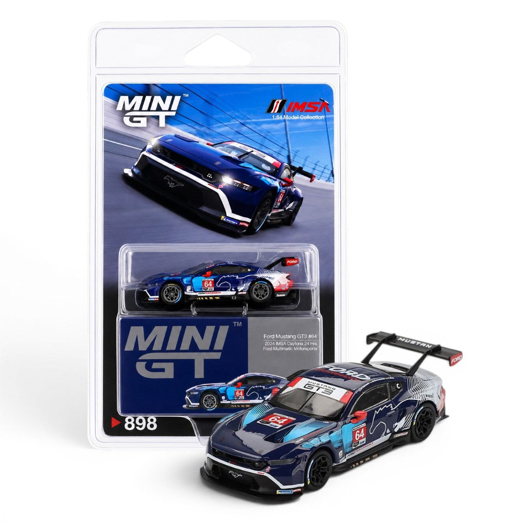 Mini GT 1:64 (Blister Pack) Ford Mustang GT3 #64 2024 IMSA Daytona