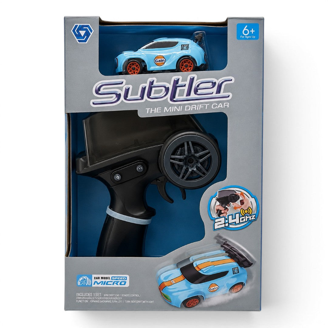 Mini RC Drift 1/64 Car 4WD 2.4GHz High-Speed Remote Control Racing Car Toy for Kids & Adults – Blue