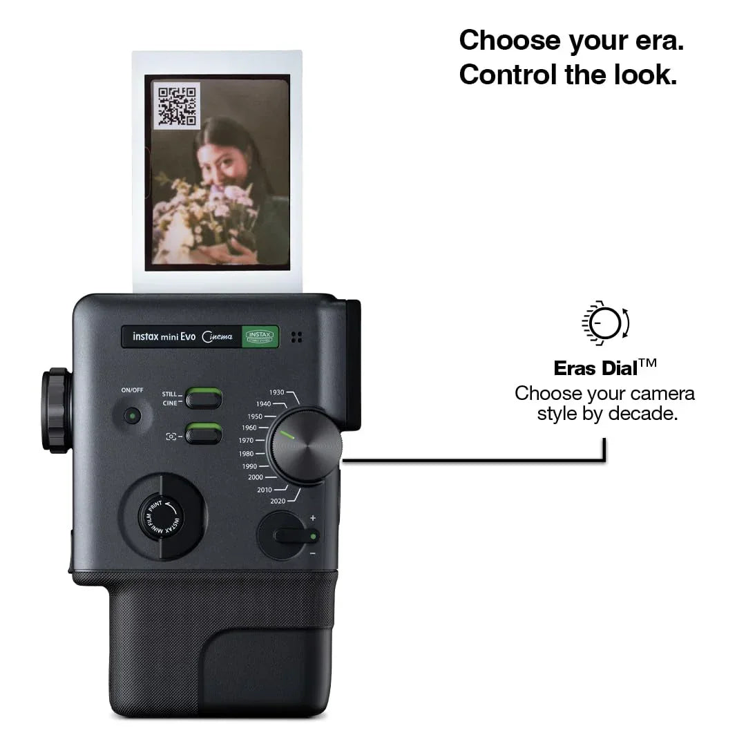 Fujifilm Instax Mini Evo Hybrid Camera Premium Edition – Instant Film Camera with 20 Instax Mini Film Shots & 100 Creative Effects | Hybrid Digital + Instant Prints