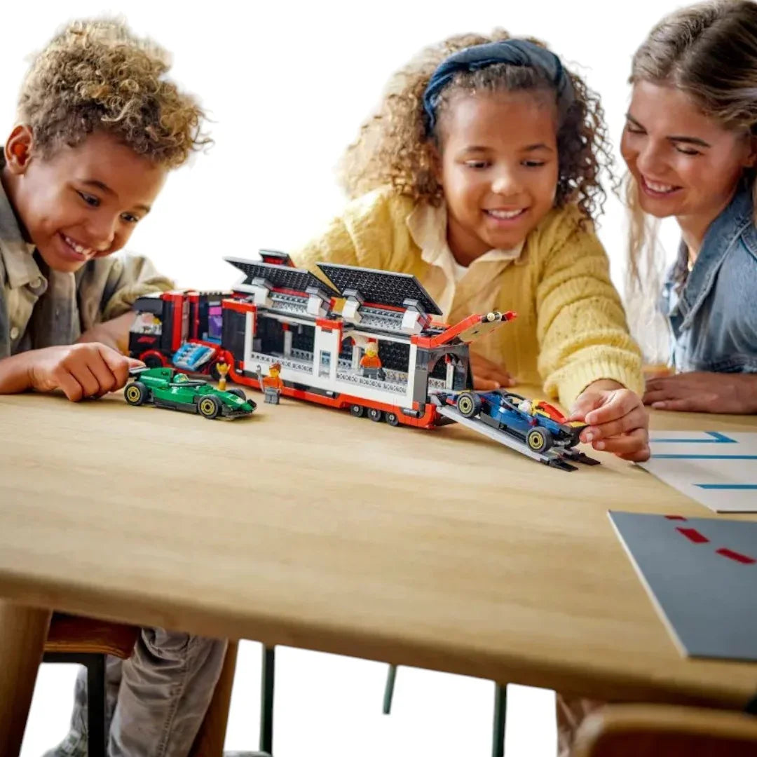 LEGO City F1 Truck with RB20 & AMR24 F1 Cars Toy Racing Transporter Set Building Blocks Toys for 8+ Gift for Boys and Girls - Jaiman Toys