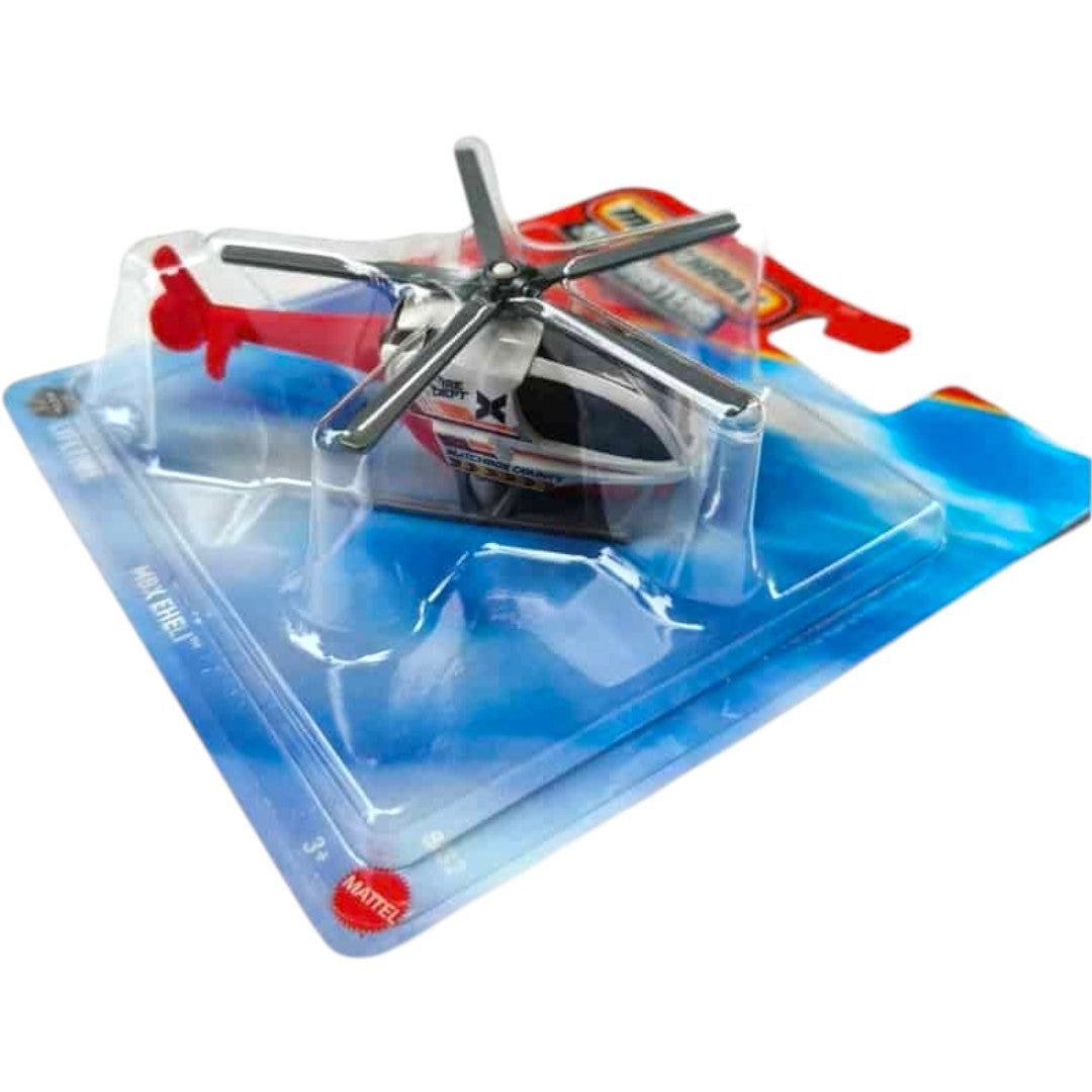 Matchbox Sky Busters MBX EHeli Helicopter β Diecast Aircraft Toy with Spinning Rotor