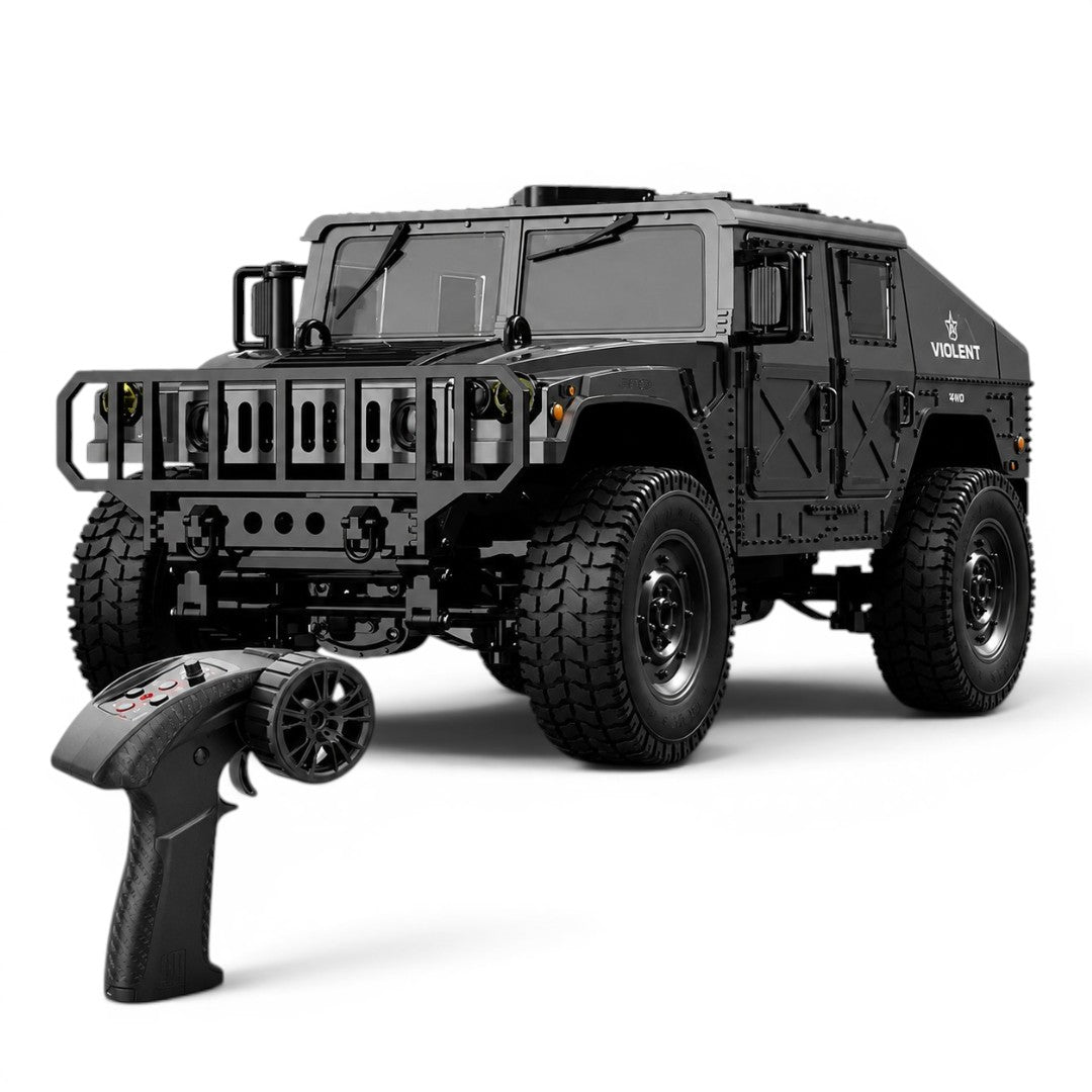 RC 4WD Military Climbing Truck 1:12 Scale | 2.4GHz Remote Control Off-Road Crawler with LED Lights, Independent Suspension & RTR Design