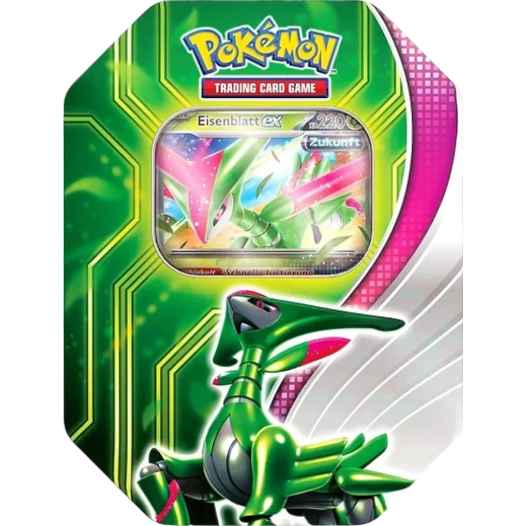 pokemon trading card game metal box Pokémon TCG Iron Leaves ex Tin Box