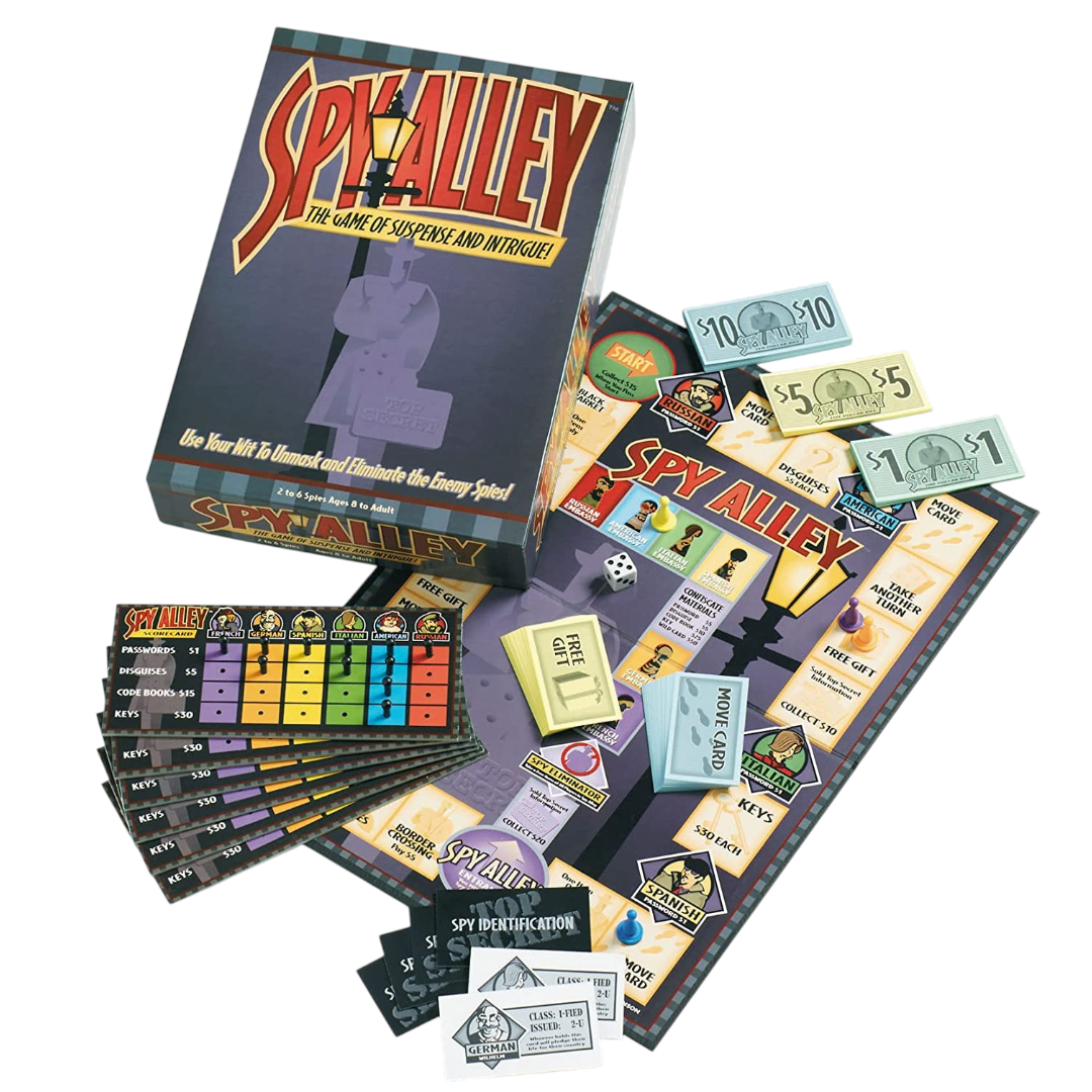 Spy Alley Strategy Board Game | Classic Spy & Secret Agent Deduction Game | Family Board Game for 2–6 Players | Ages 8+