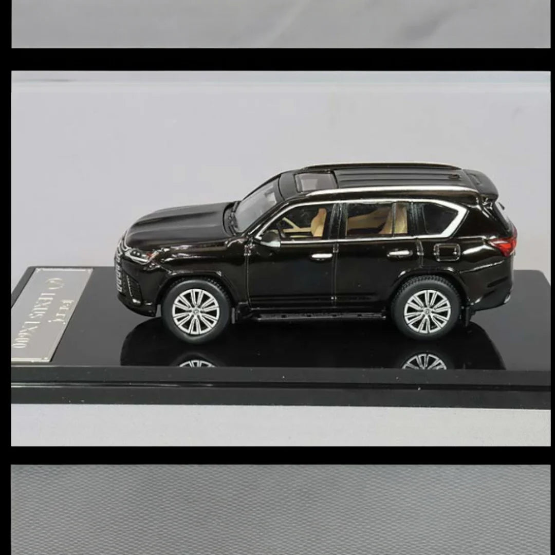 GCD 243 Lexus LX600 2021 Black 1:64 Diecast Model SUV – Premium Luxury SUV Collectible Miniature with Display Base