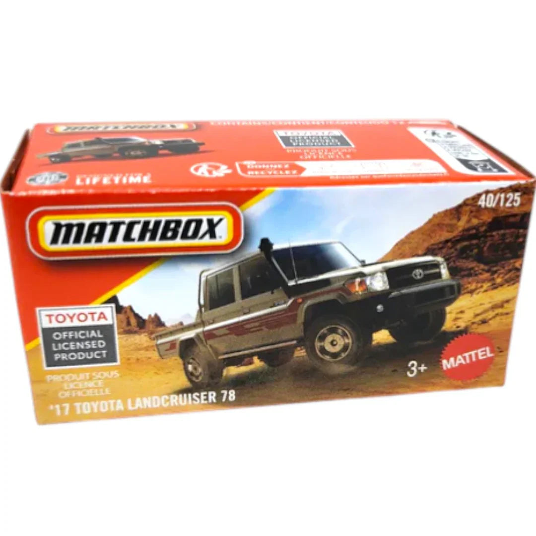 MATCHBOX 1:64 17 Toyota Land Cruiser 78 Diecast Car – Official Licensed Off-Road Truck Toy for Kids & Collectors