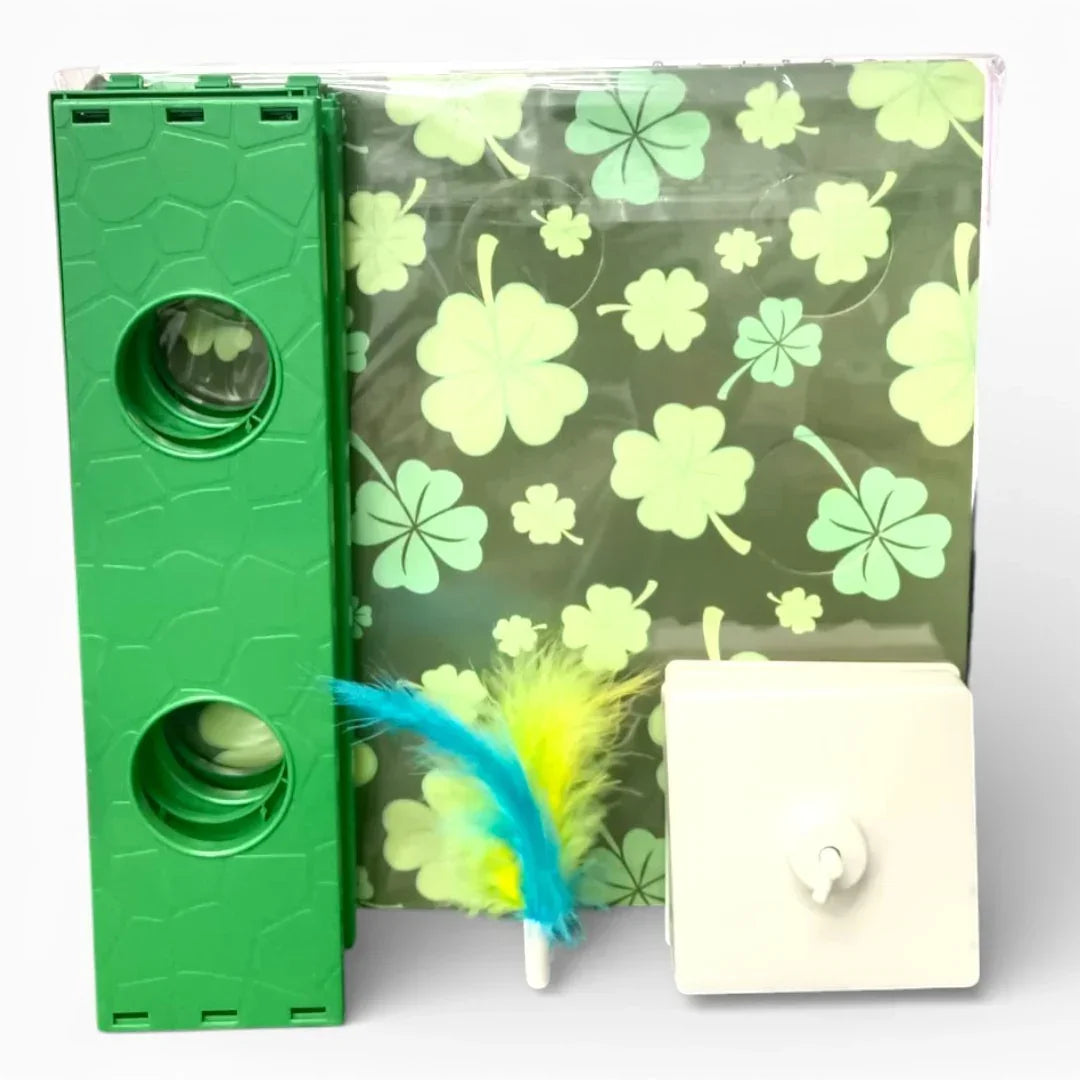 Smart Pet Toy Magic Box Interactive Feather Cat Toy – Automatic Rotating Teaser with Replaceable Head for Indoor Play