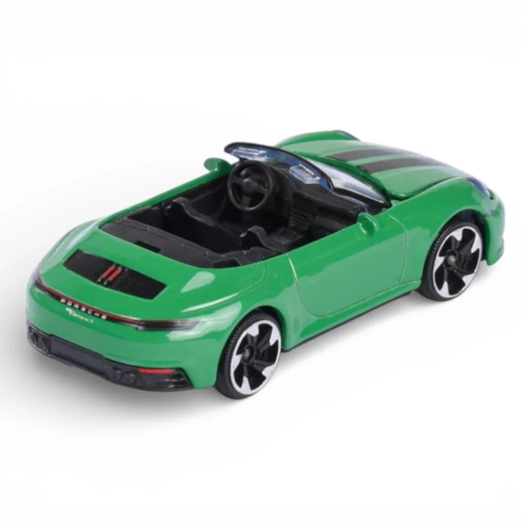 Majorette Porsche 911 Carrera S Green Metal Diecast Car with Moving Parts – Official Licensed Collectible Toy