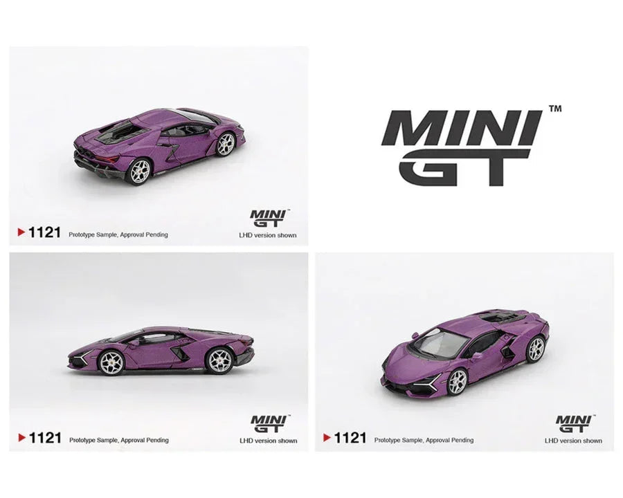 Mini GT 1:64 Lamborghini Revuelto Viola 30th Matte Die-Cast Model Car – Premium Blister Pack Collectible