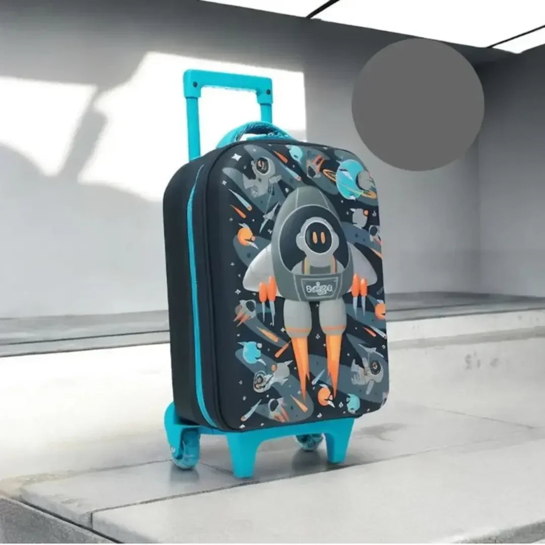 Smiggle Junior Trolley Suitcase 16"Inch – Hardtop Kids Travel Bag with Wheels & Pull-Out Handle