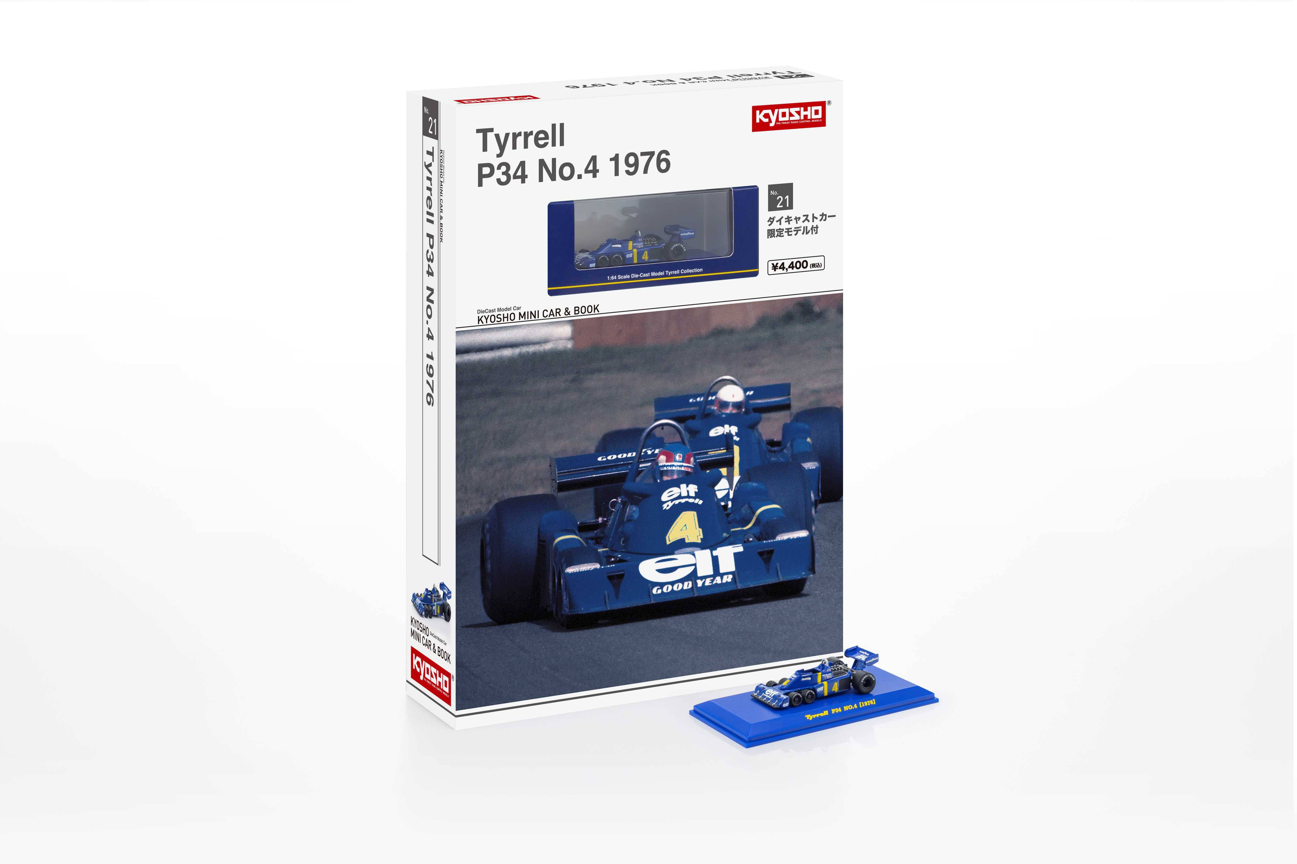 Kyosho 1:64 Tyrrell P34 No.4 1976 Die-Cast Formula Racing Car with