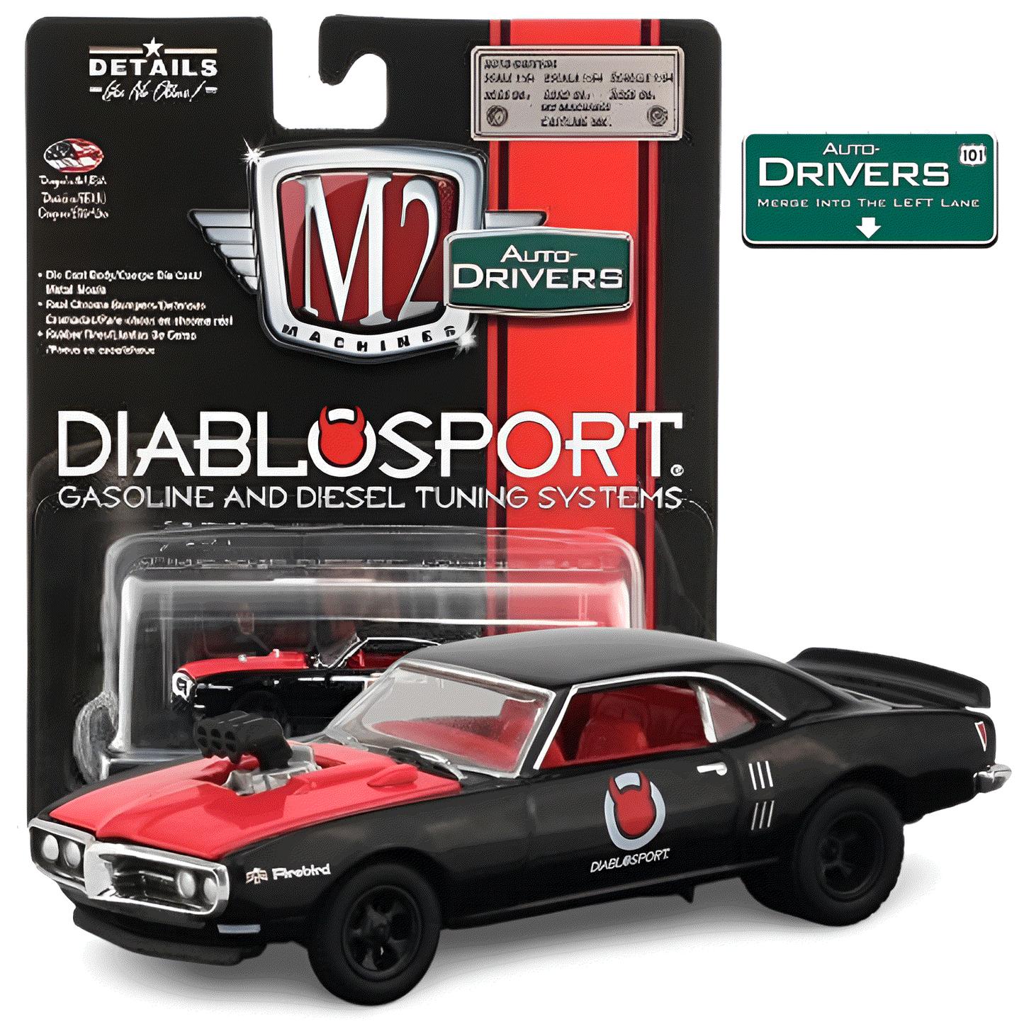 M2 Machines 1968 Pontiac Firebird 400 H.O. (Diablo Sport) 1:64 Diecast Model Car