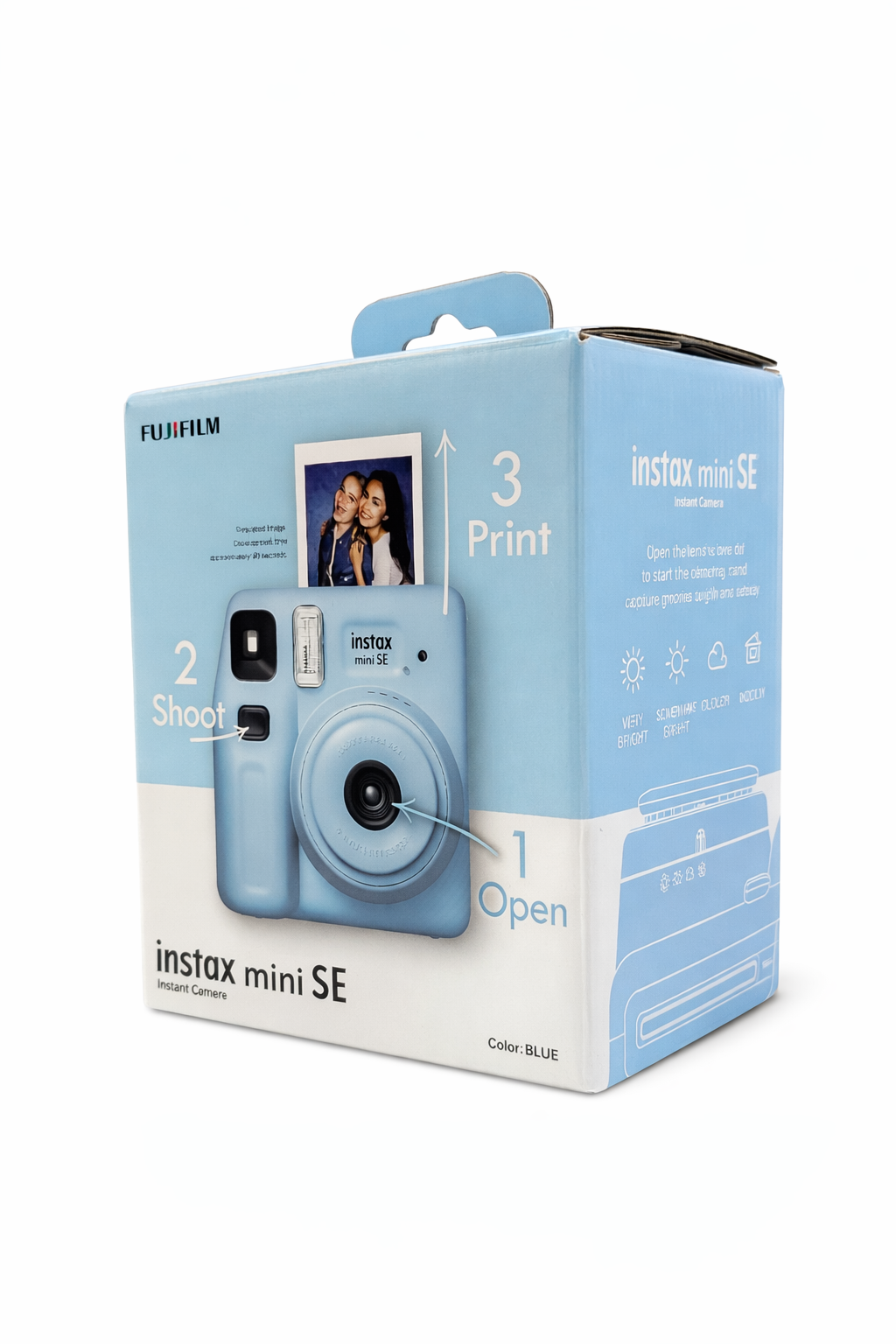 Fujifilm Instax Mini SE Instant Camera – Easy-to-Use Instant Camera-Blue
