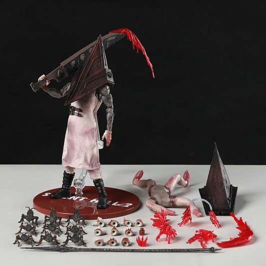 Silent Hill 2 Red Pyramid Thing (Pyramid Head) 1:12 Collectible Action Figure with Great Knife, Detailed Horror Character Model & Display Box for Gaming Fans and Adult Collectors
