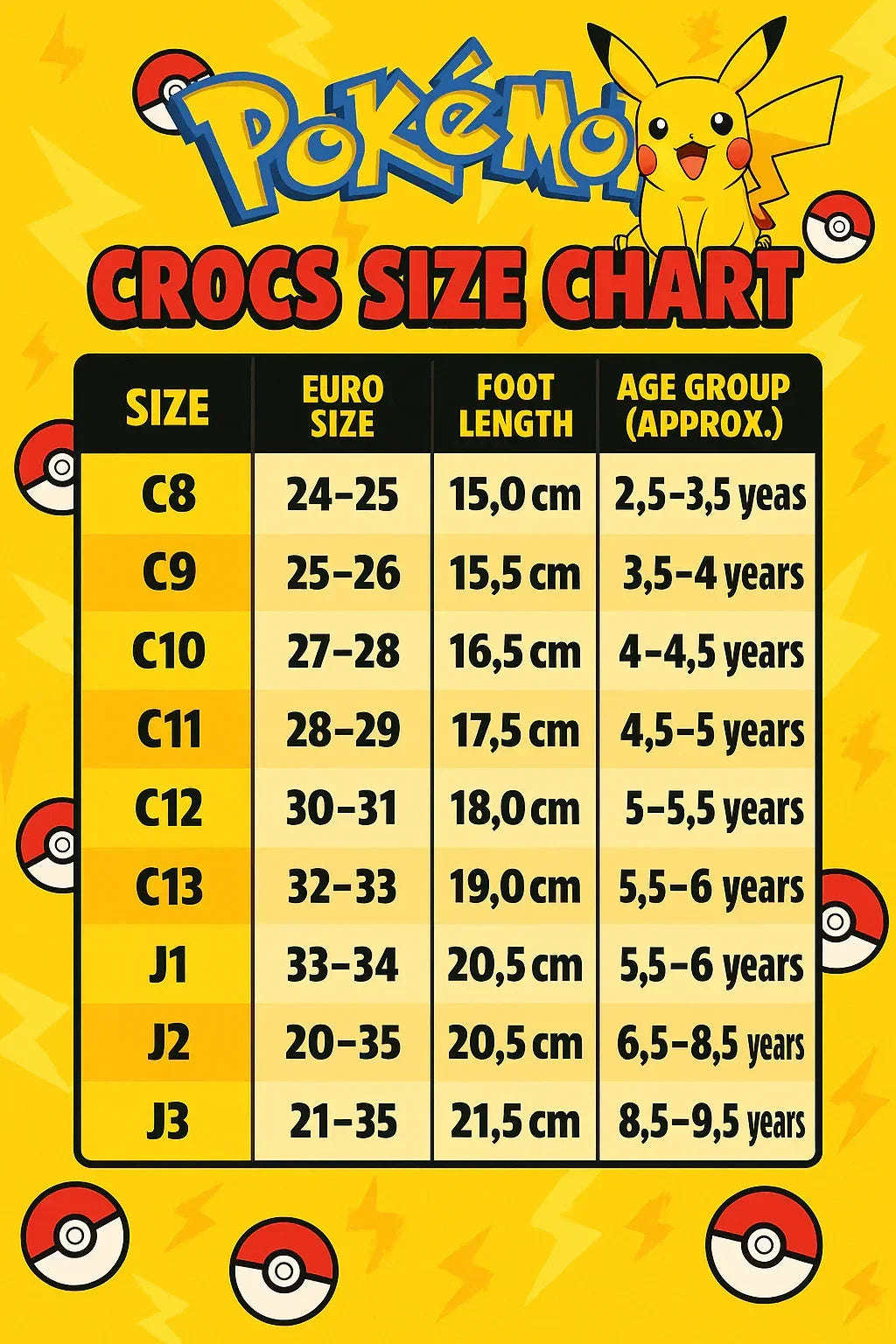 Pokemon Crocs Clogs for Unisex Kids - Jaiman Toys