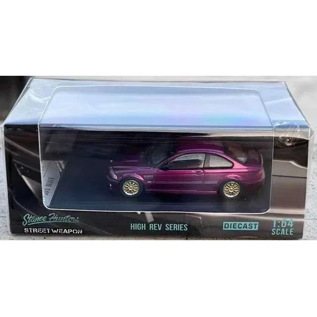 Stance Hunters 1:64 x High Rev Series BMW E46 M3 Purple -Diecast Car - Jaiman Toys