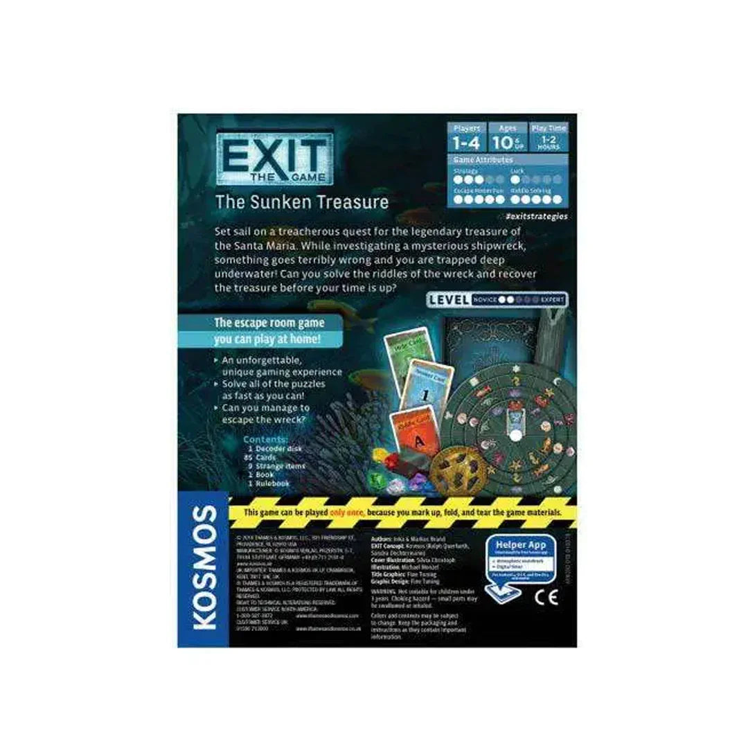 EXIT: The Sunken Treasure – Escape Room Puzzle Card Game - Jaiman Toys