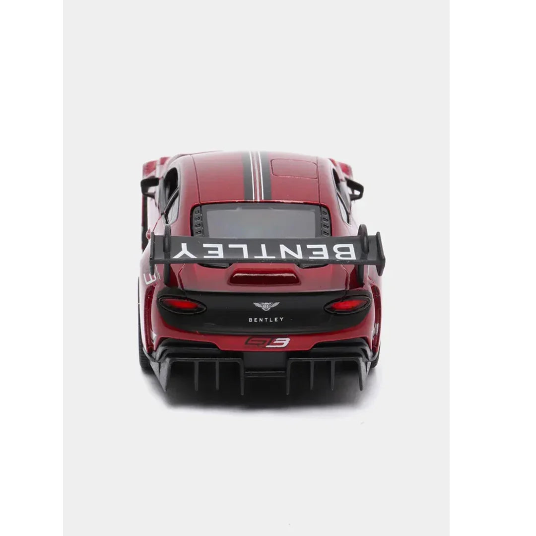 KiNSMART 2018 Bentley Continental GT3 – 1:38 Scale Die-Cast Model Car – Pullback Action Collectible - Red - Jaiman Toys