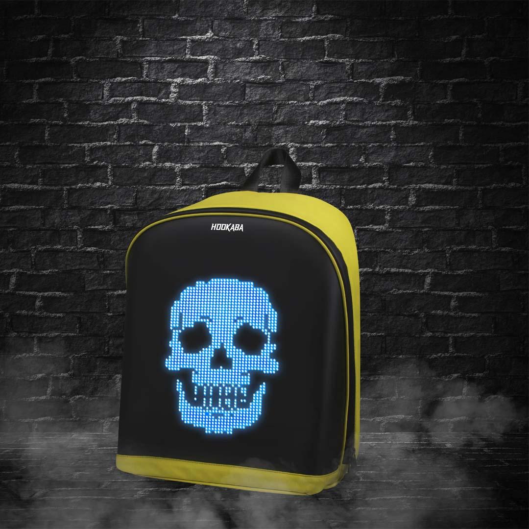 Hookaba Urban Buzz LED Backpack – Futuristic Hard Shell | Waterproof | 15.6” Laptop | Night-Ready Design - Jaiman Toys