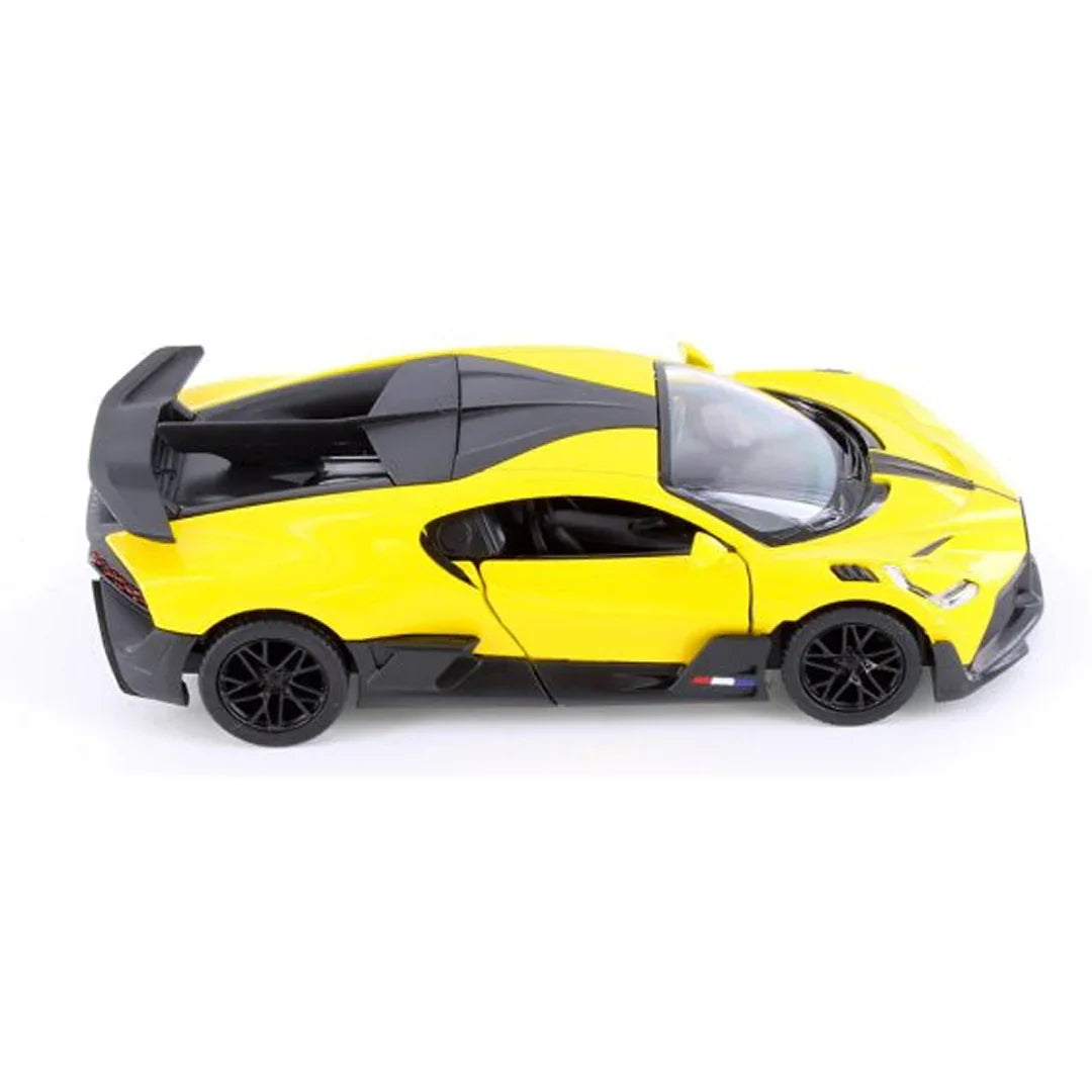 KiNSMART 5442W Bugatti Divo – 1:36 Scale Die-Cast Model Toy Car - Yellow - Jaiman Toys