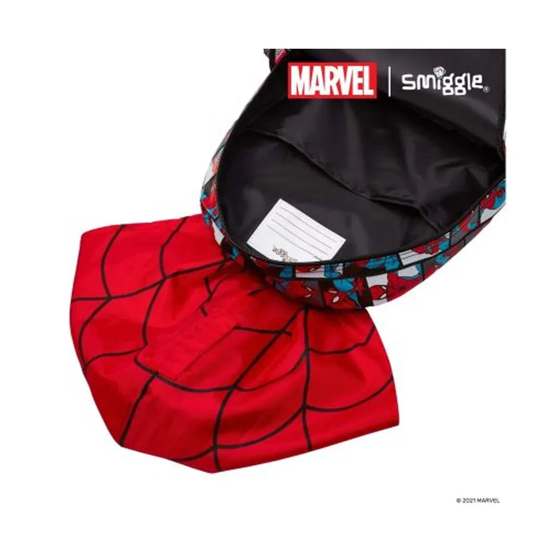 Smiggle School bags Marvel Spider-Man Junior Hoodie Backpack – Cool & Fun for Kids - Jaiman Toys