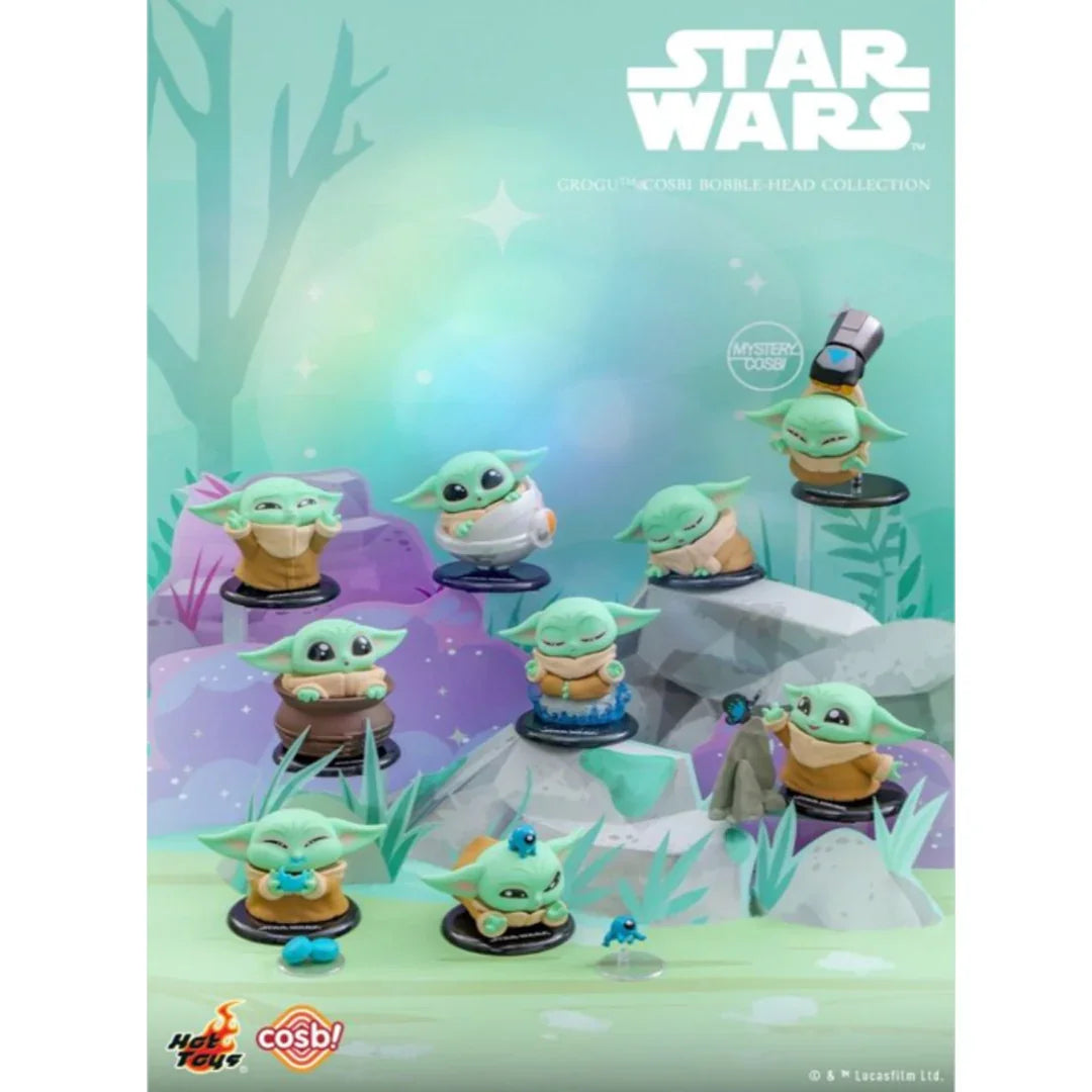 Cosbi Star Wars Ultimate Action Figure – Grogu “Cosbi” Bobble‑Head Collection Blind Box by Hot Toys (1 Random Figure) - Jaiman Toys
